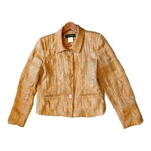 Vintage Harve Bernard Yellow Gold Jacket Blazer Grandma Core Golden Girls